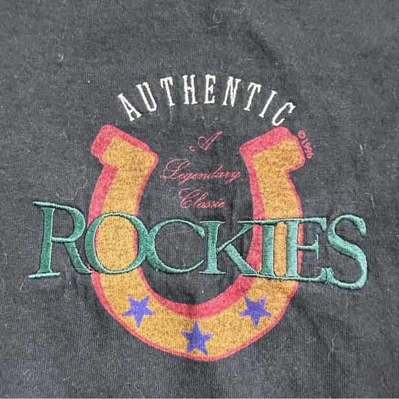 Vintage Rockies Rocky Mountain Jeans Company Embroidered Single Stitch Tee - Picture 2 of 5